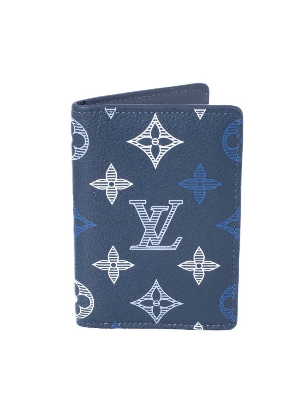 Authentic Louis Vuitton Navy Monogram Shadow Pocket Organizer